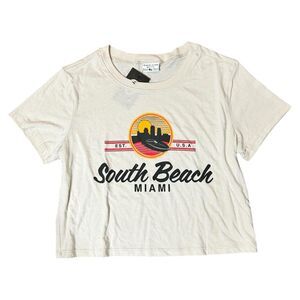 NWT South Beach Miami Soft Oversized Crop Tee